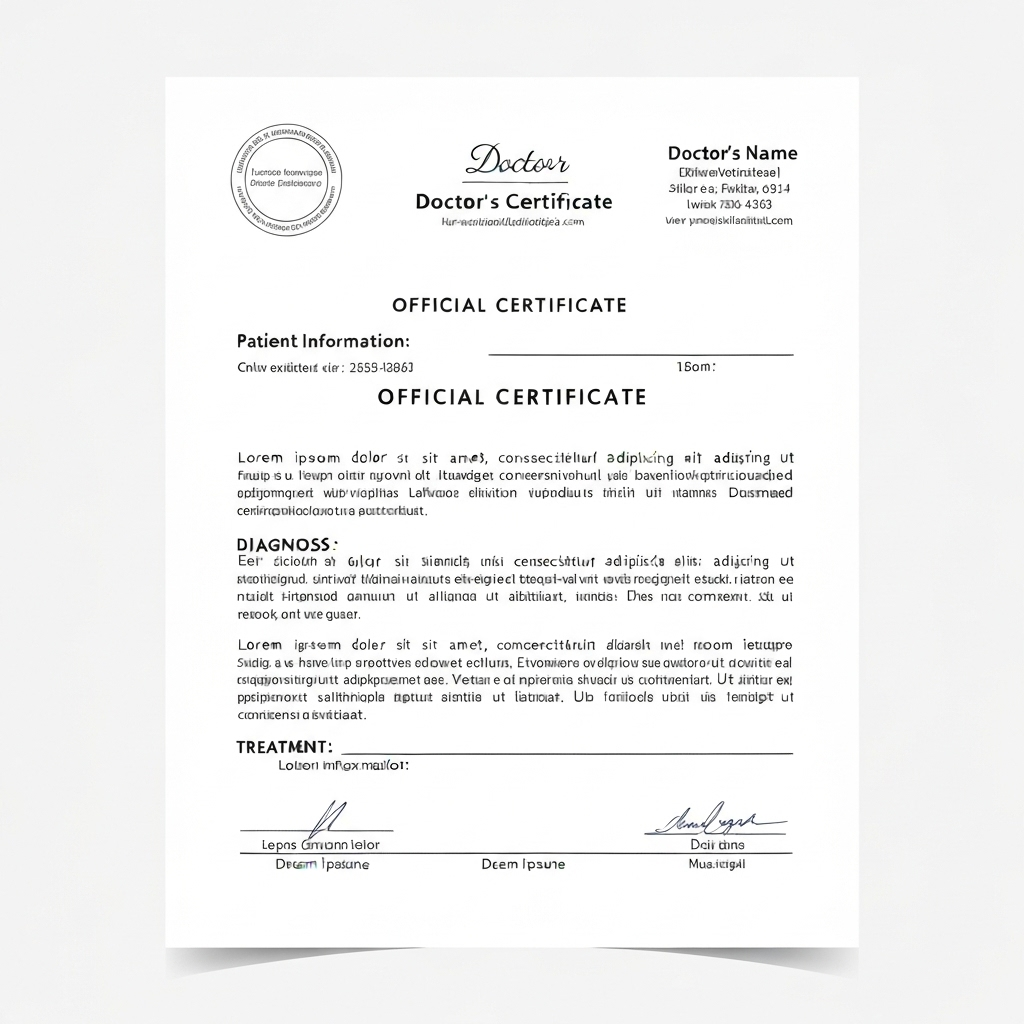 Official Medical Certificate